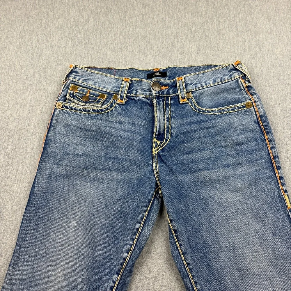 True Religion Jeans Men 33X33 Blue Geno Super T Relaxed Slim Flap Pocket Pants